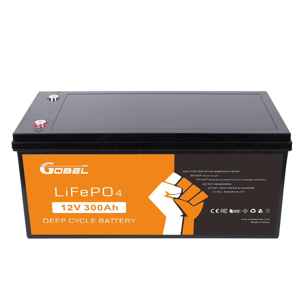 Gobel Power GP-12300 12.8V 300Ah 3.84kWh LiFePO4 Battery Pack - Deep Cycle Solar Battery with Built-in BMS, ABS Case, 4000+ Cycles for RV, Marine, Off-Grid Solar