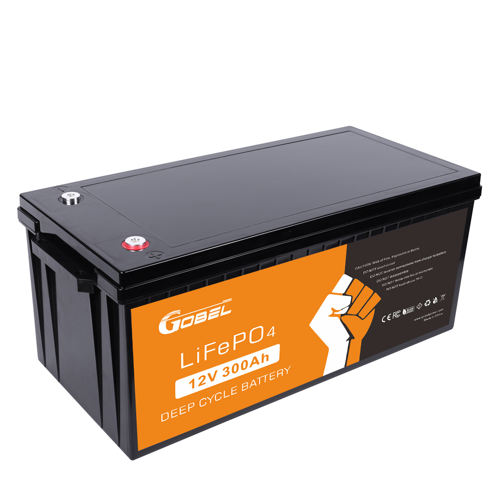 Gobel Power GP-12300 12.8V 300Ah 3.84kWh LiFePO4 Battery Pack - Deep Cycle Solar Battery with Built-in BMS, ABS Case, 4000+ Cycles for RV, Marine, Off-Grid Solar